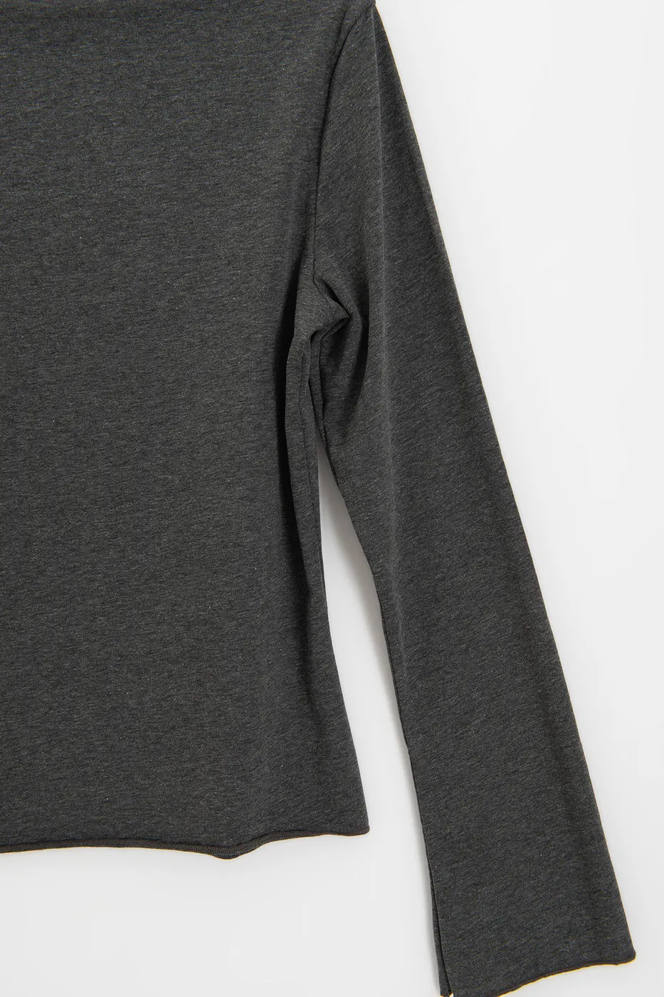 Bayan Antrasit Kayık Yakalı Top