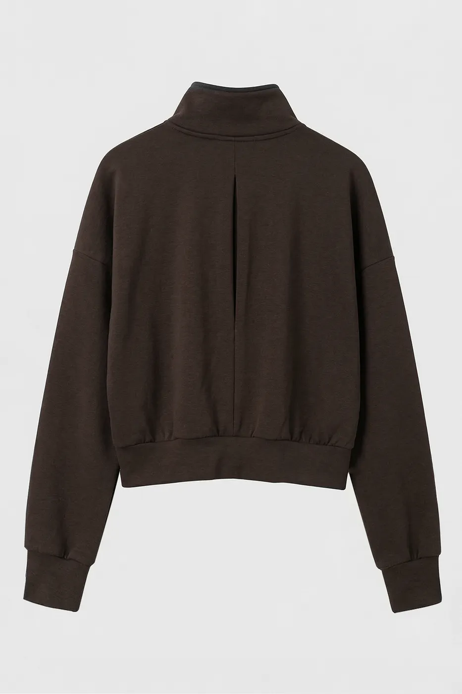 Bayan Kahverengi Fermuarlı Sweatshirt