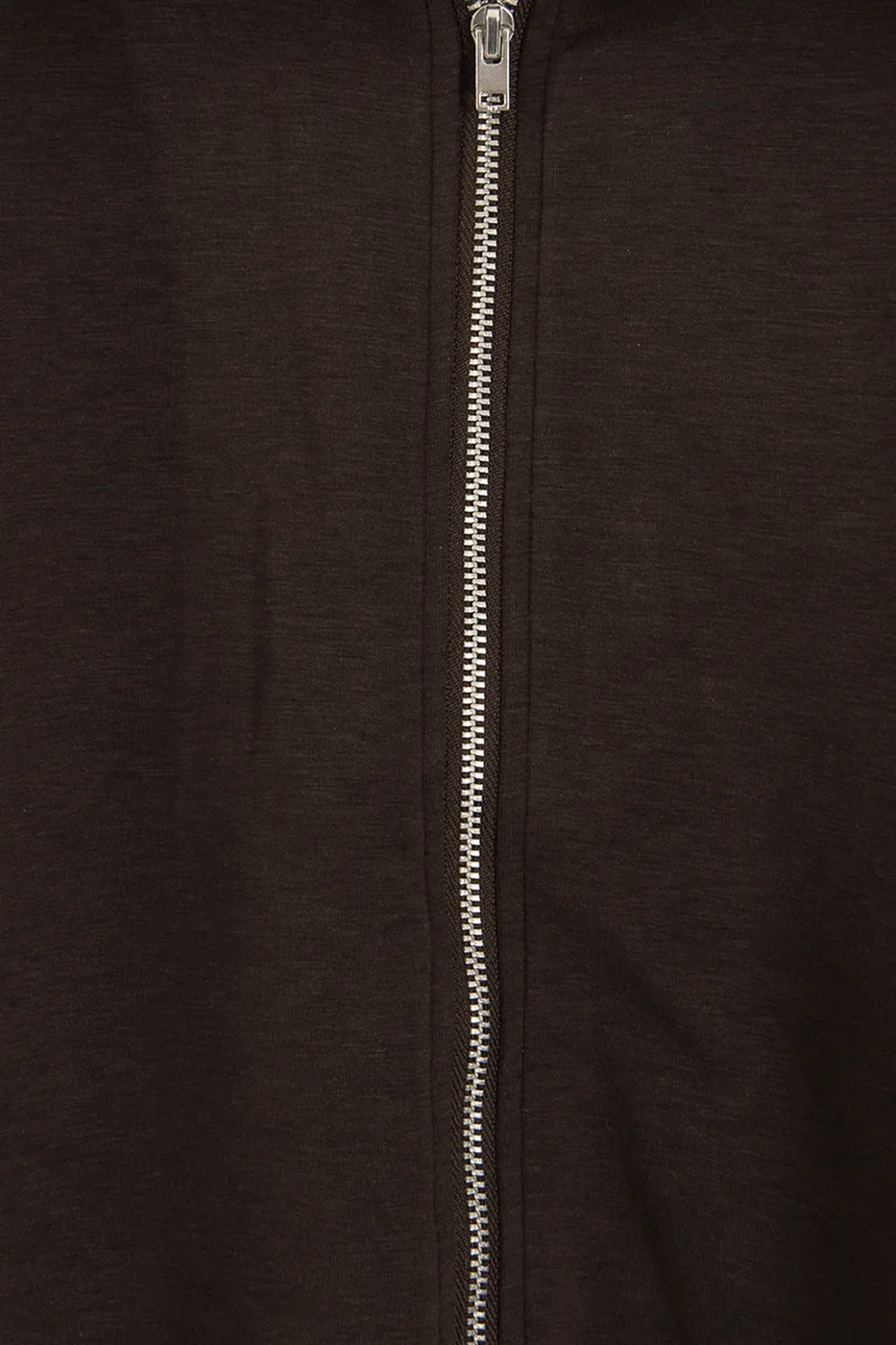 Bayan Kahverengi Fermuarlı Sweatshirt