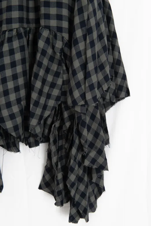 Bayan Yeşil Mendil Etek Detaylı Midi Etek - BSL