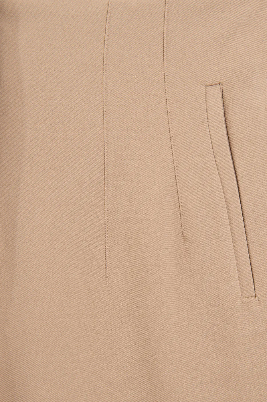 Bayan Bej Yüksek Bel Pensli Cigaretti Pantolon