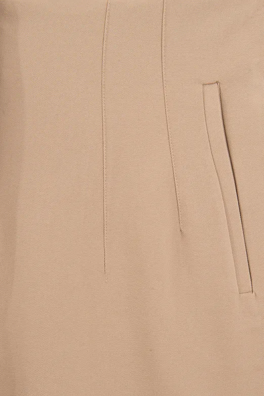 Bayan Bej Yüksek Bel Pensli Cigaretti Pantolon - BSL