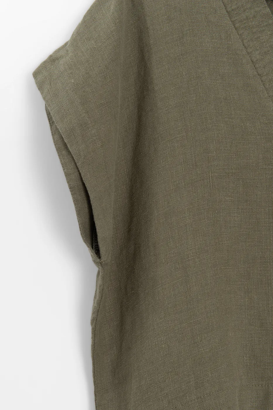 Bayan Haki %100 Keten V Yakalı Bluz