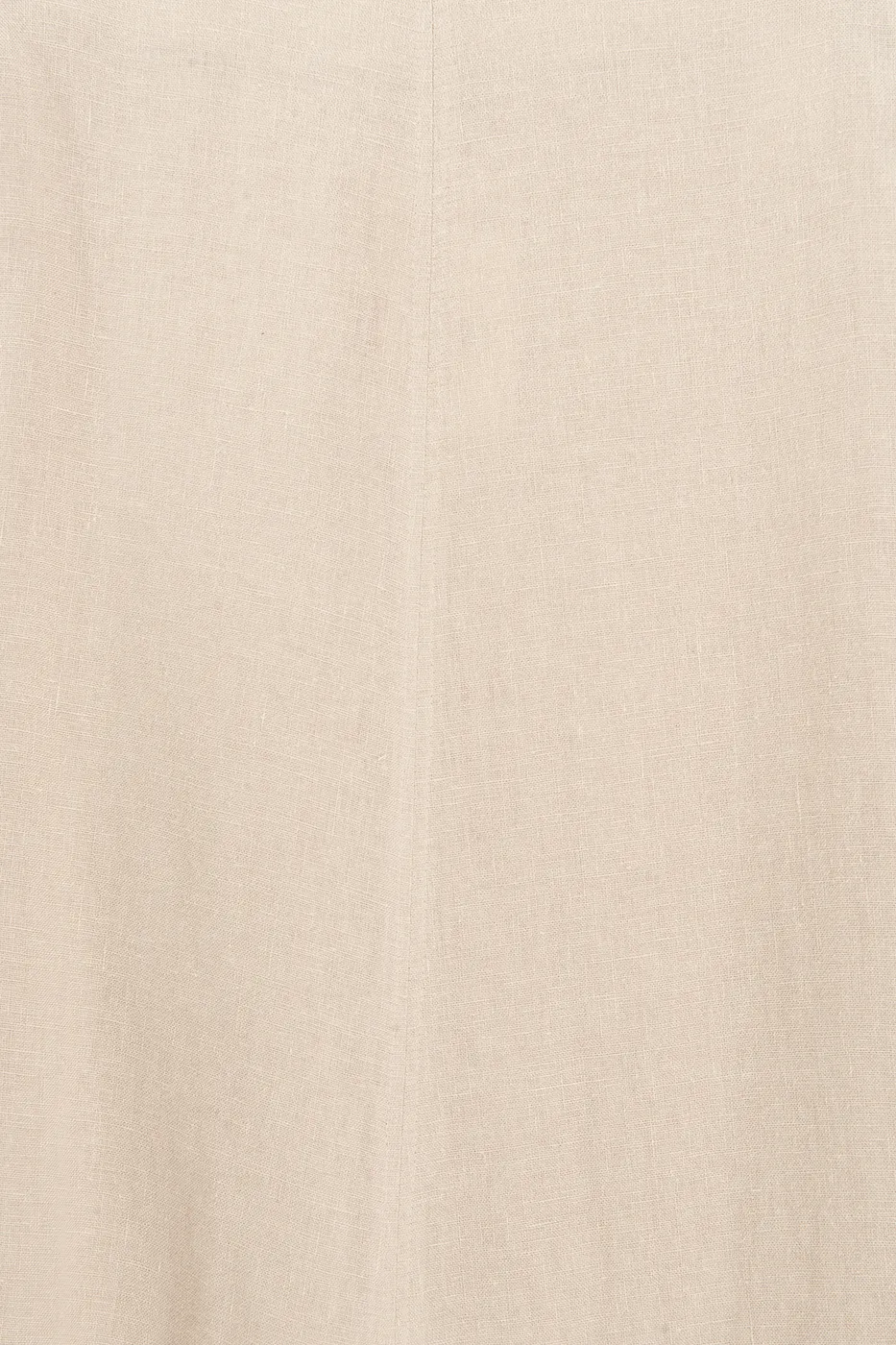 Bayan Bej %100 Keten Volanlı Midi  Etek