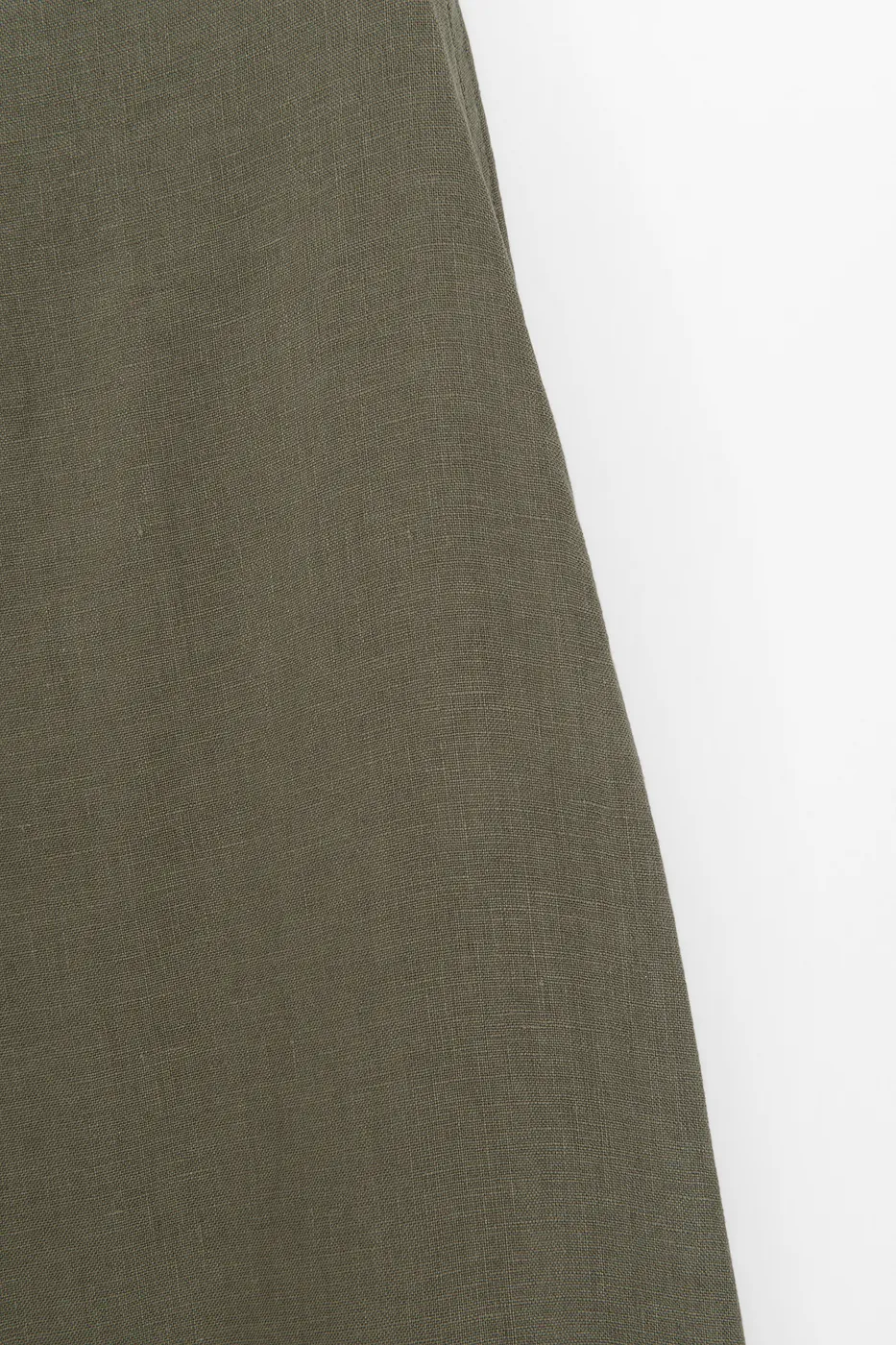 Bayan Haki %100 Keten Volanlı Midi  Etek