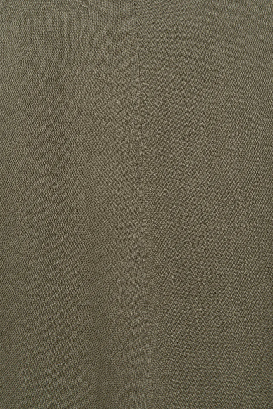 Bayan Haki %100 Keten Volanlı Midi  Etek