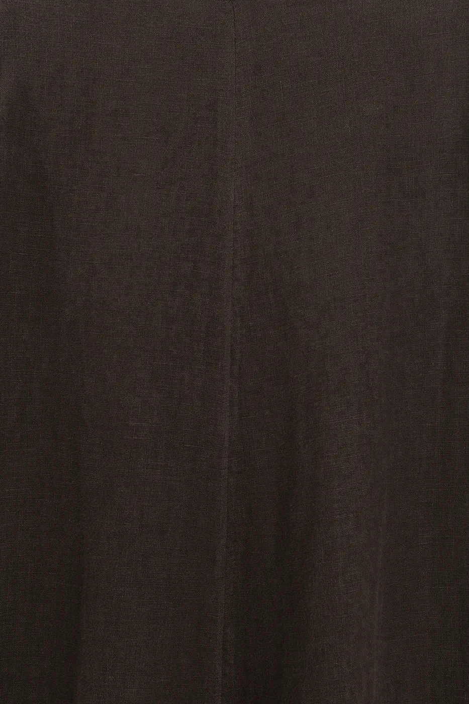 Bayan Kahverengi %100 Keten Volanlı Midi  Etek