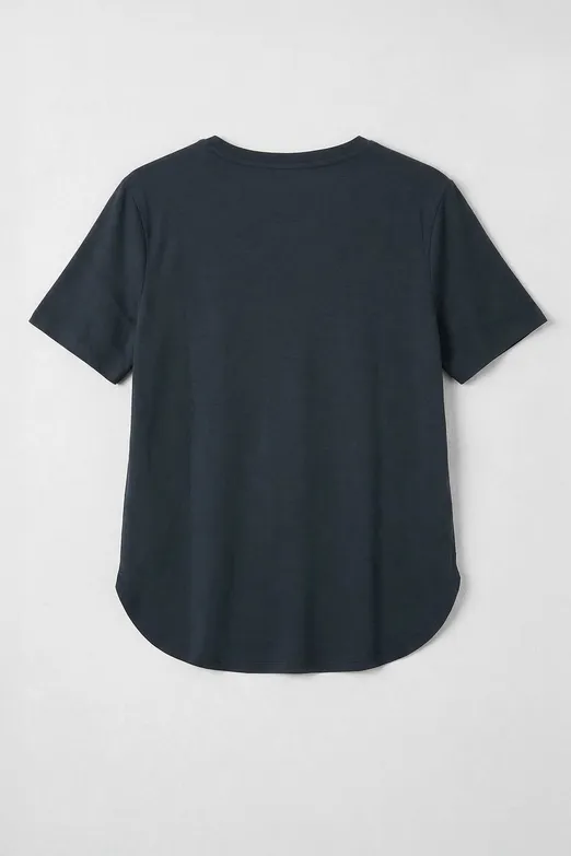 Bayan Antrasit Cupra Oversize Basic Tshirt - BSL