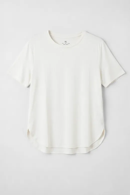 Bayan Ekru Cupra Oversize Basic Tshirt - BSL