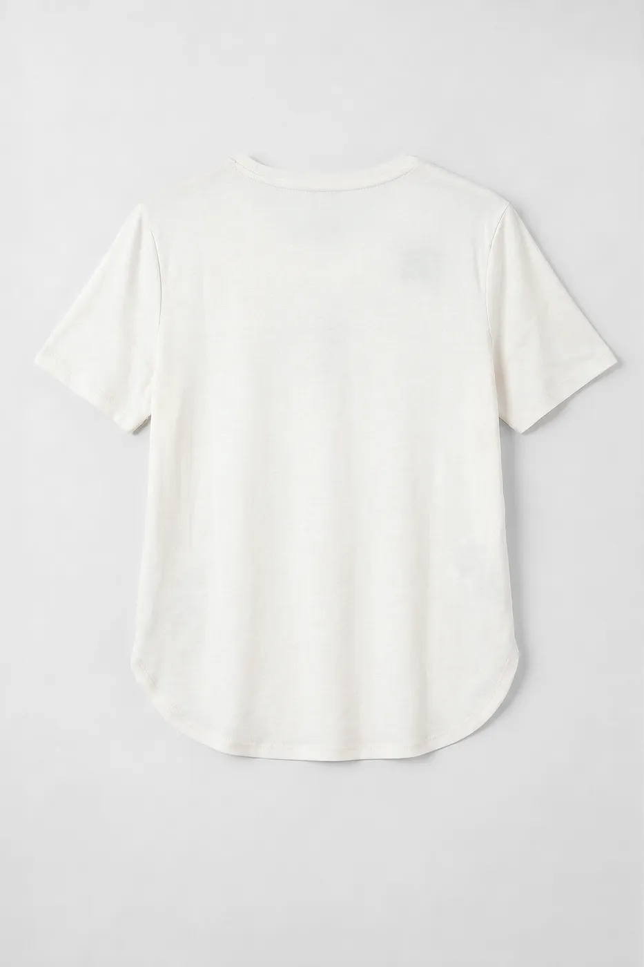 Bayan Ekru Cupra Oversize Basic Tshirt