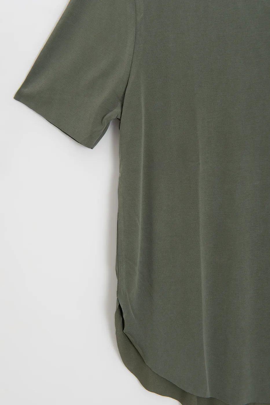 Bayan Haki Cupra Oversize Basic Tshirt