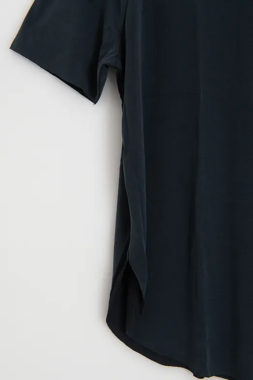 Bayan Lacivert Cupra Oversize Basic Tshirt - BSL