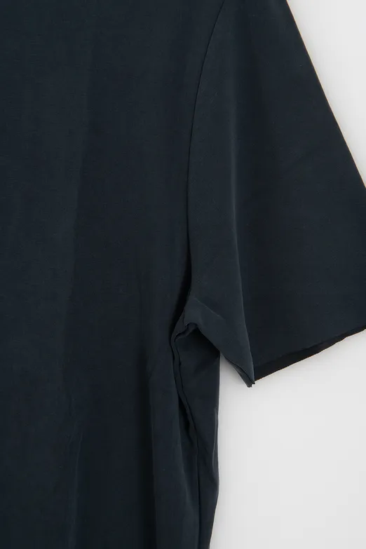 Bayan Lacivert Cupra Oversize Basic Tshirt - BSL