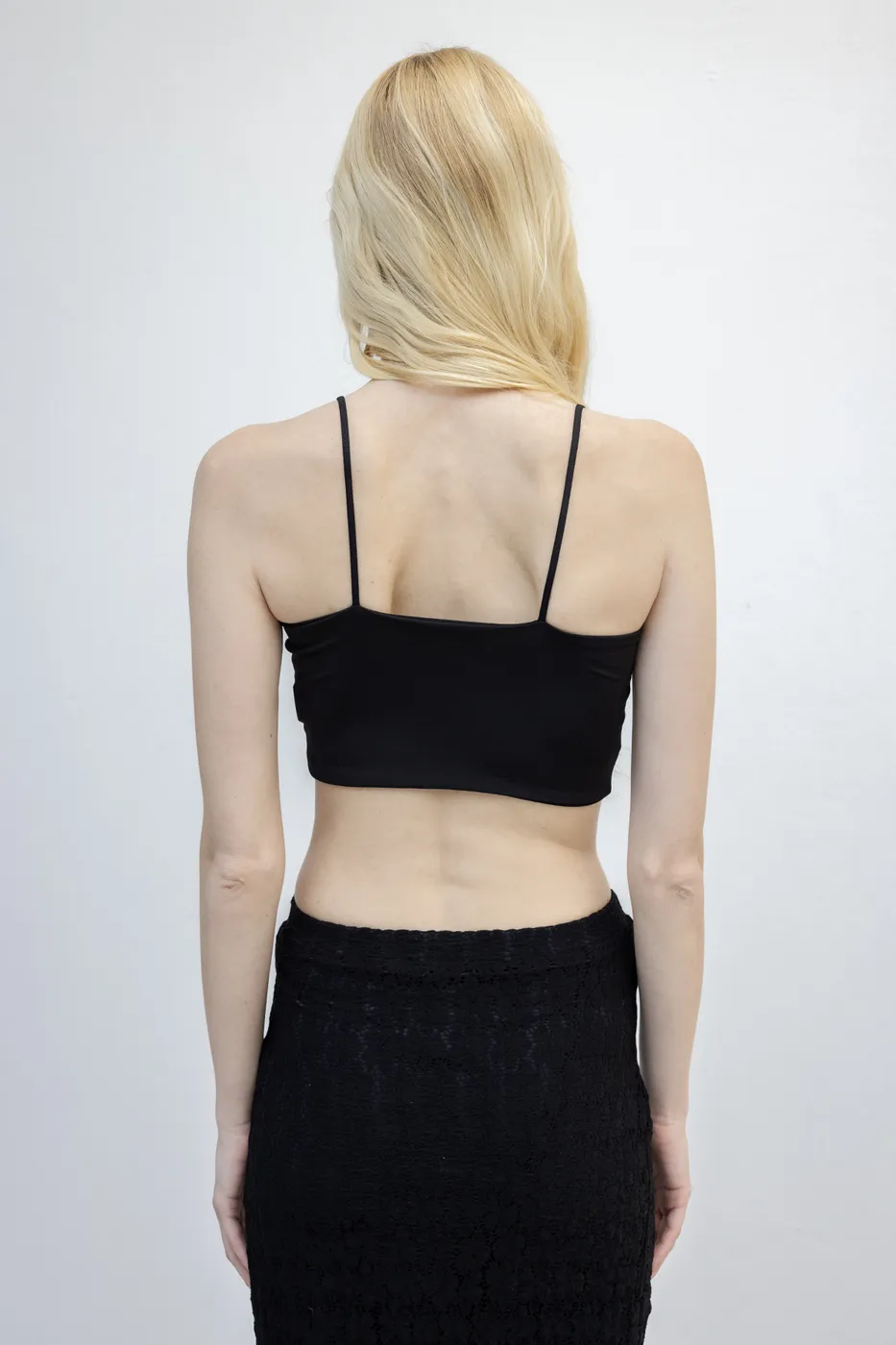 Bayan Siyah Straplez Askılı  Body