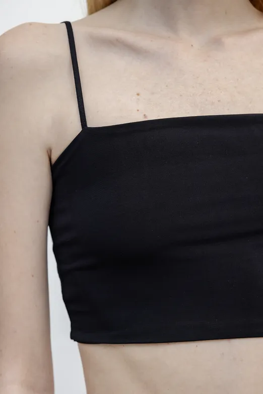 Bayan Siyah Straplez Askılı Body - BSL