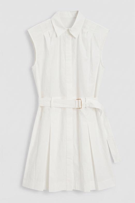 %100 Cotton Pileli Mini Gömlek Elbise