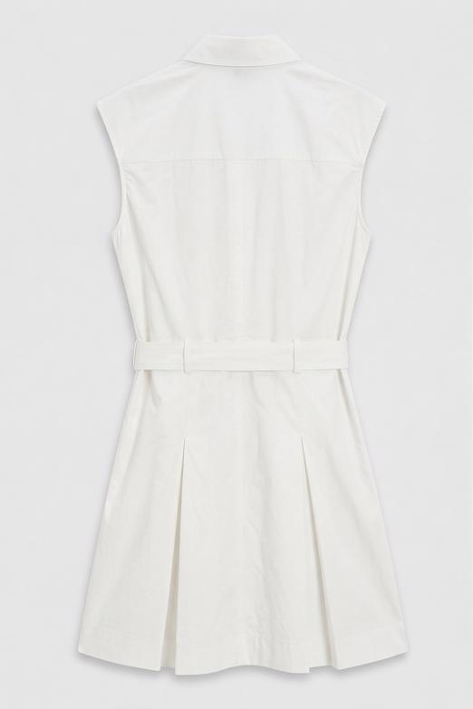 %100 Cotton Pileli Mini Gömlek Elbise