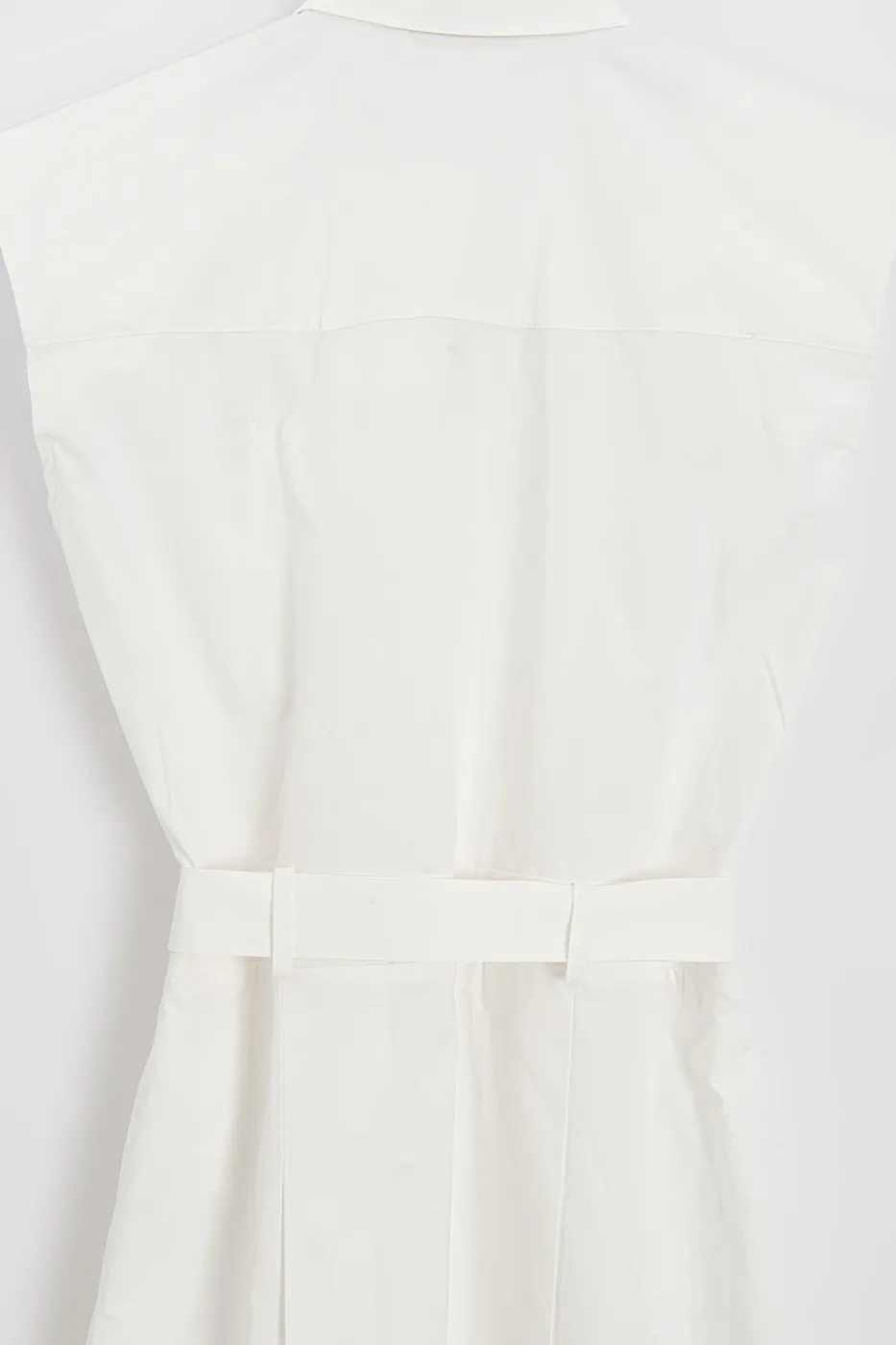 Bayan Ekru %100 Cotton Pileli Mini Gömlek Elbise