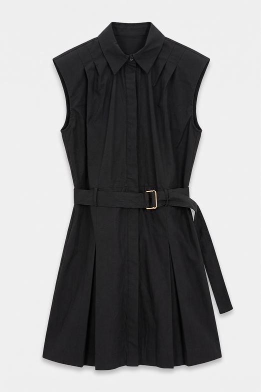 %100 Cotton Pileli Mini Gömlek Elbise