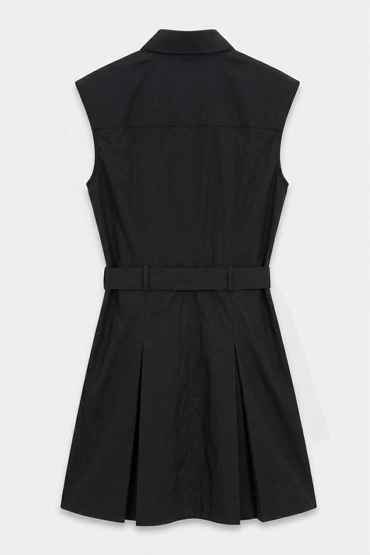 %100 Cotton Pileli Mini Gömlek Elbise