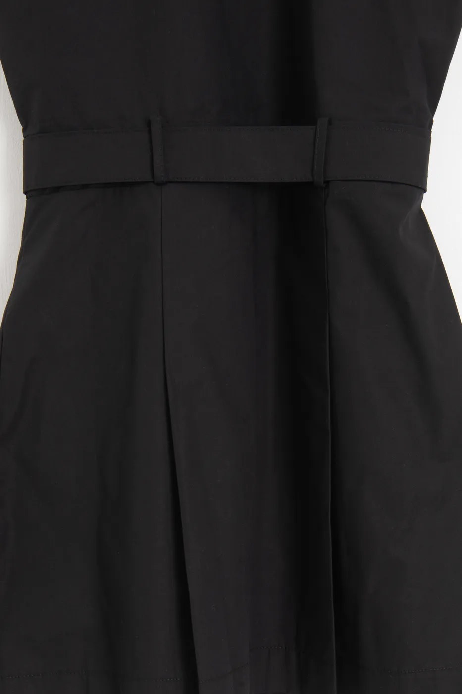 Bayan Siyah %100 Cotton Pileli Mini Gömlek Elbise