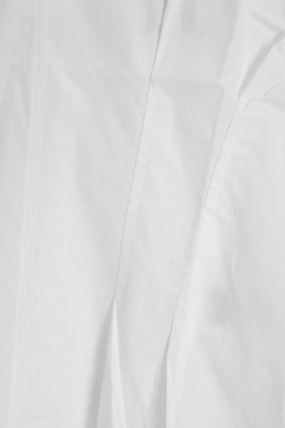 Bayan Beyaz V Yakalı Pileli Poplin Bluz