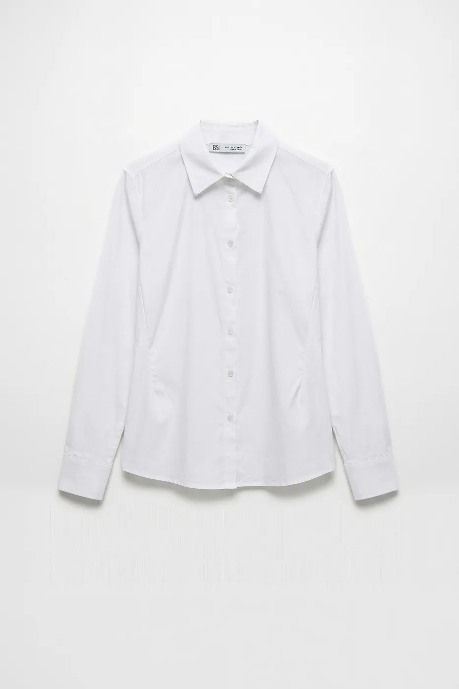 Bayan Beyaz Klasik Poplin Gömlek