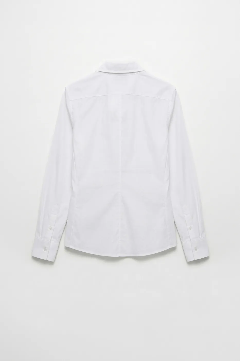 Bayan Beyaz Klasik Poplin Gömlek