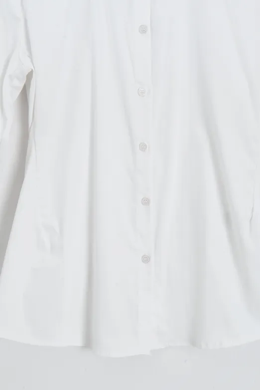 Bayan Beyaz Klasik Poplin Gömlek - BSL