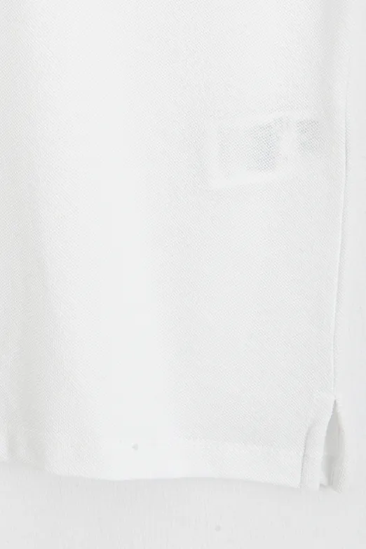 Bayan Beyaz Polo Yakalı Pike Tshirt - BSL