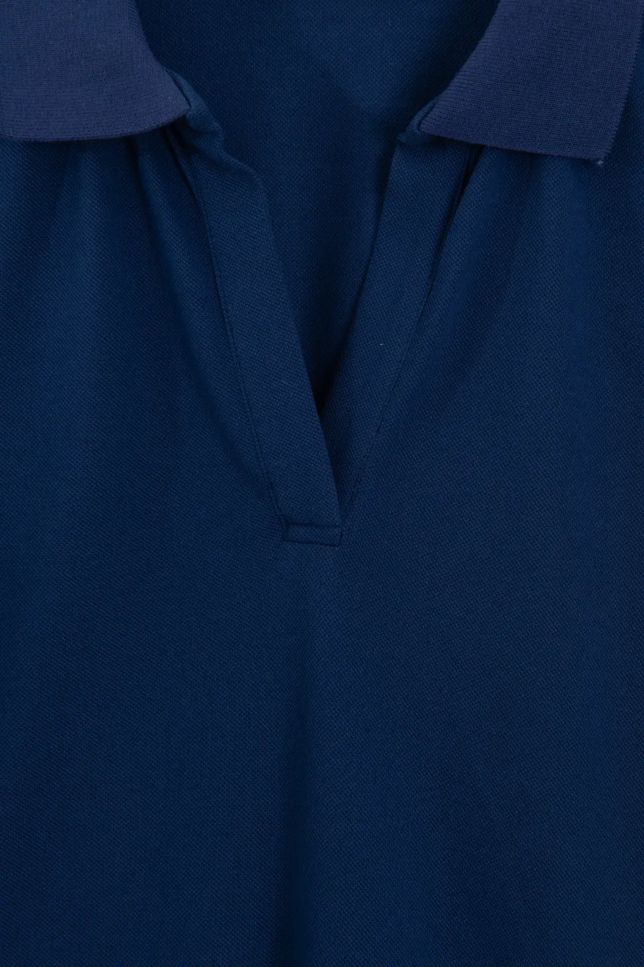 Bayan Lacivert Polo Yakalı Pike Tshirt