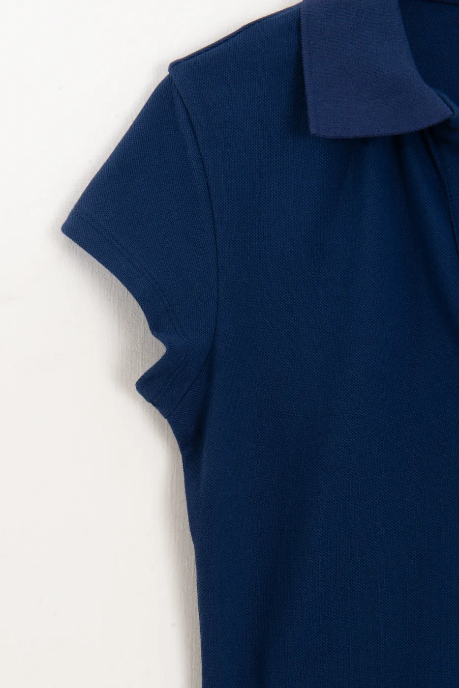 Bayan Lacivert Polo Yakalı Pike Tshirt