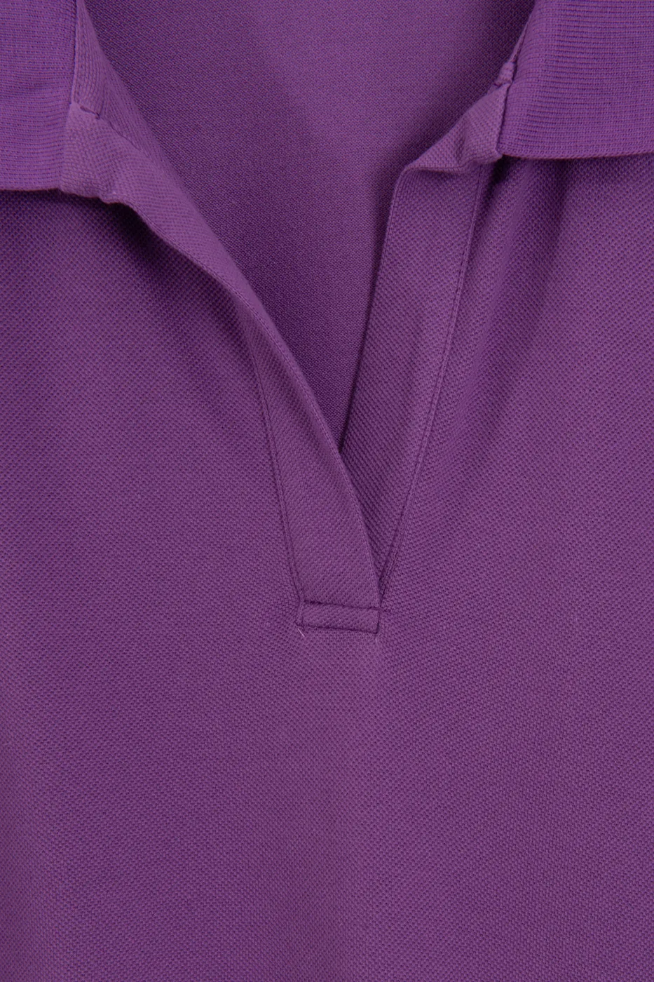 Bayan Mor Polo Yakalı Pike Tshirt