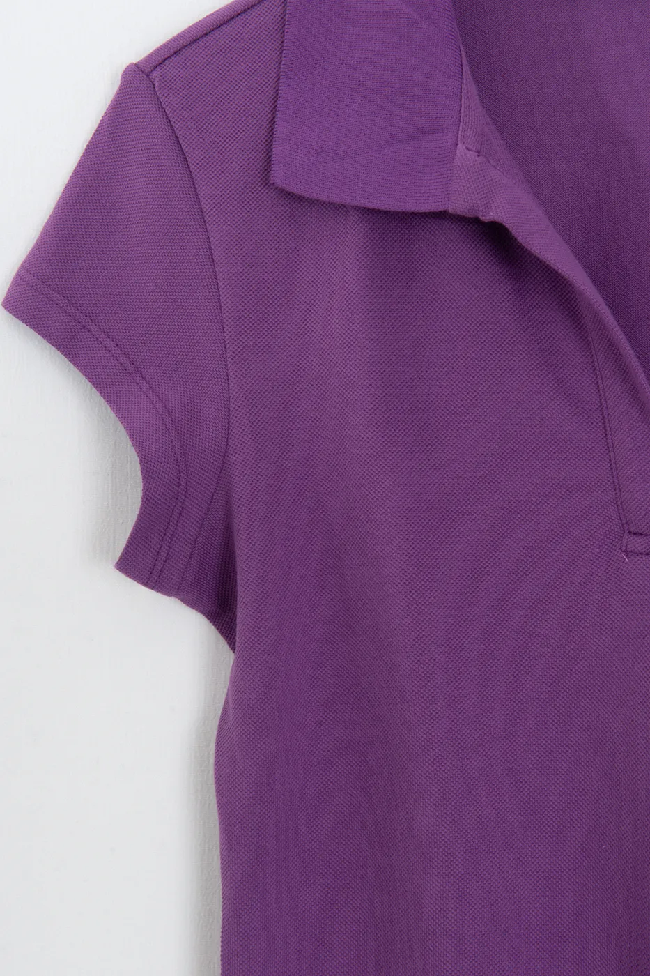 Bayan Mor Polo Yakalı Pike Tshirt