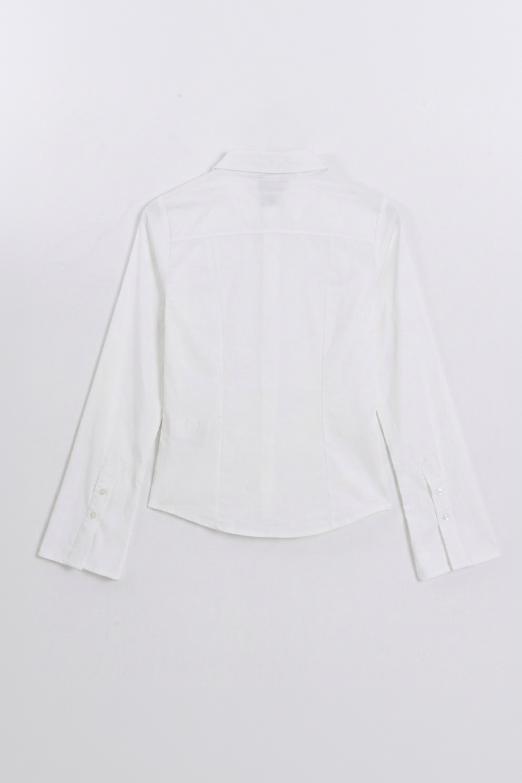 Çan Kollu Slim Poplin Gömlek