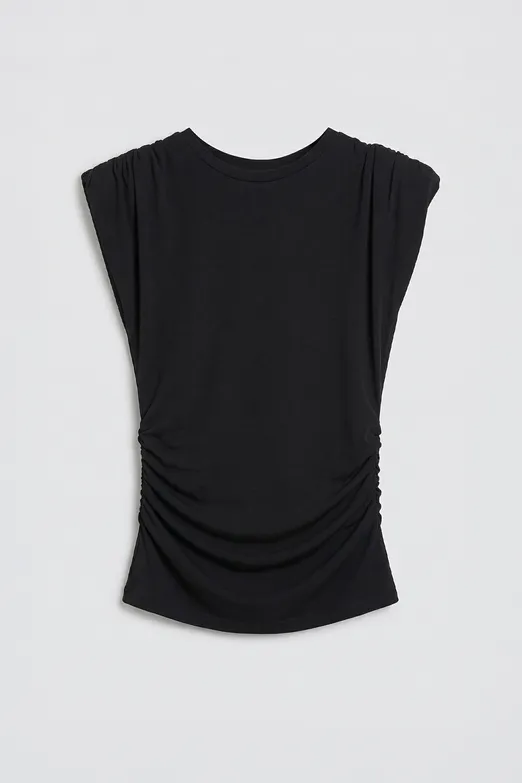 Bayan Siyah Drapeli Vatkalı Top - BSL