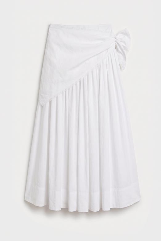 Volanlı Eşarplı Midi Etek