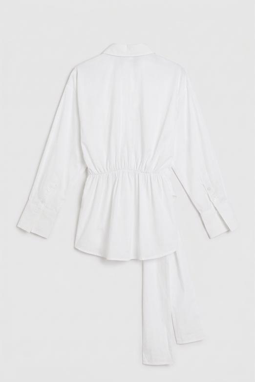 Bağcıklı Poplin Gömlek