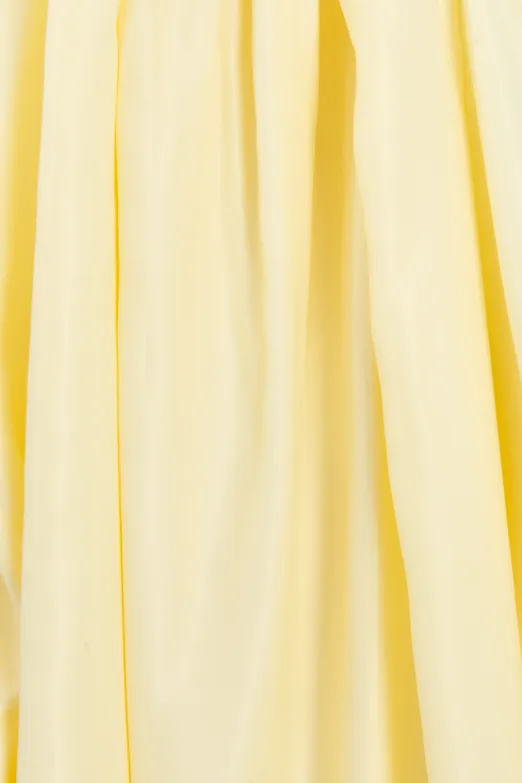 Bayan Sarı Saten Asimetrik Mini Elbise - BSL