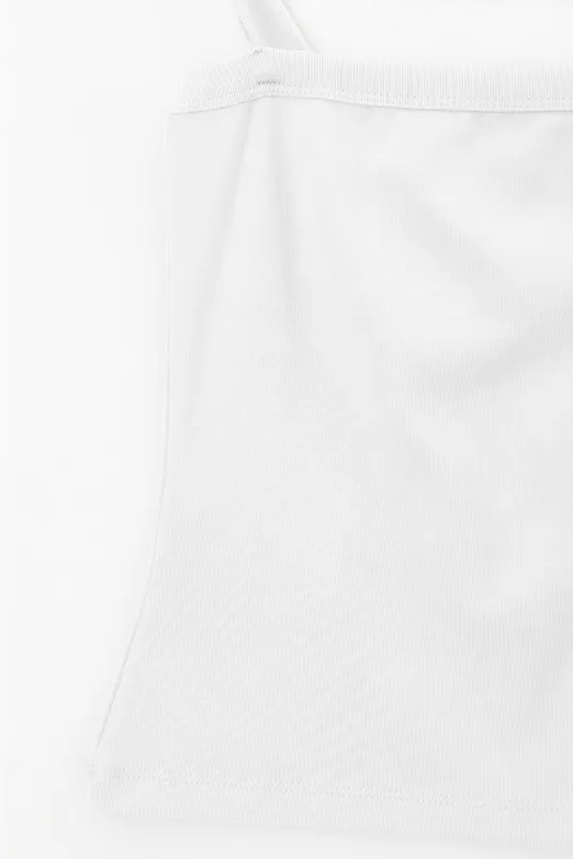 Bayan Beyaz Askılı Atlet Top - BSL