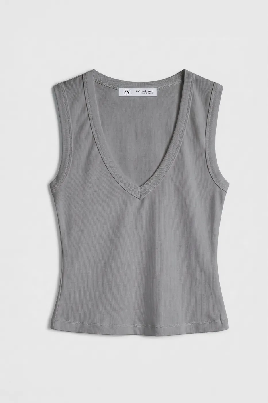 Bayan Bej Slim V Yaka Slim Top