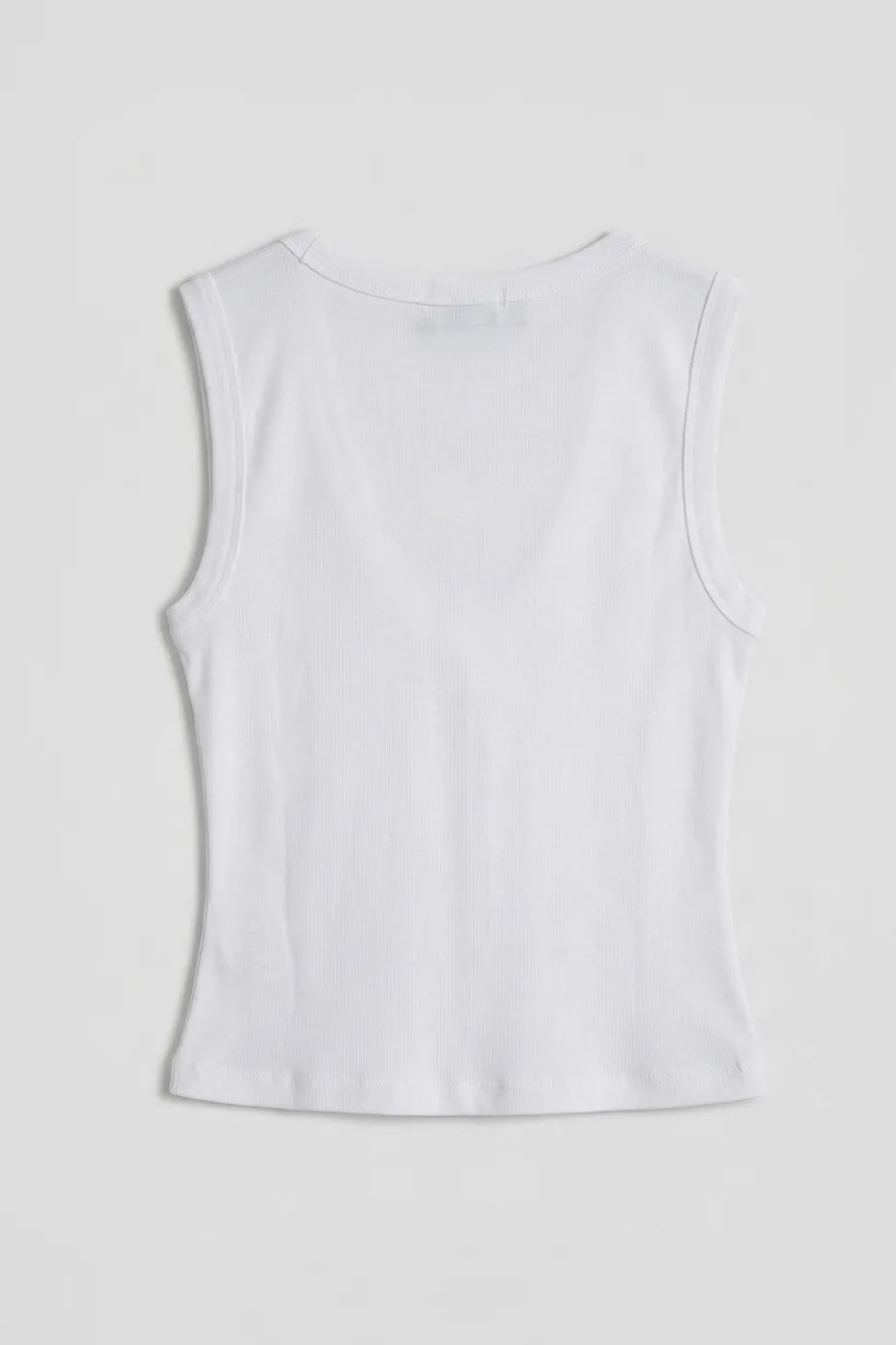 Bayan Beyaz Slim V Yaka Slim Top