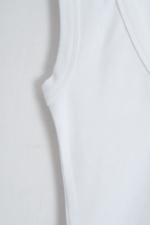 Bayan Beyaz Slim V Yaka Slim Top - BSL