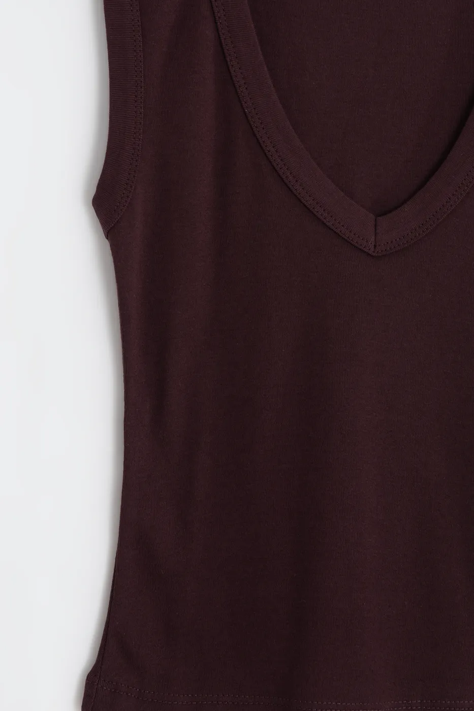 Bayan Bordo Slim V Yaka Slim Top