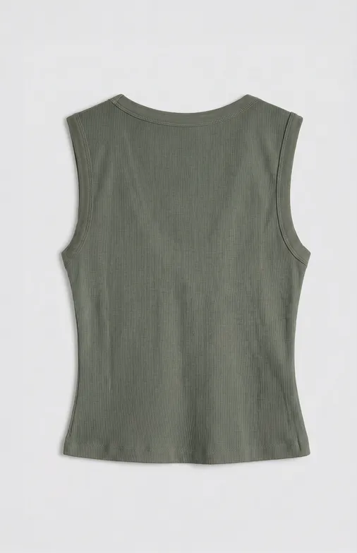 Bayan Haki Slim V Yaka Slim Top - BSL