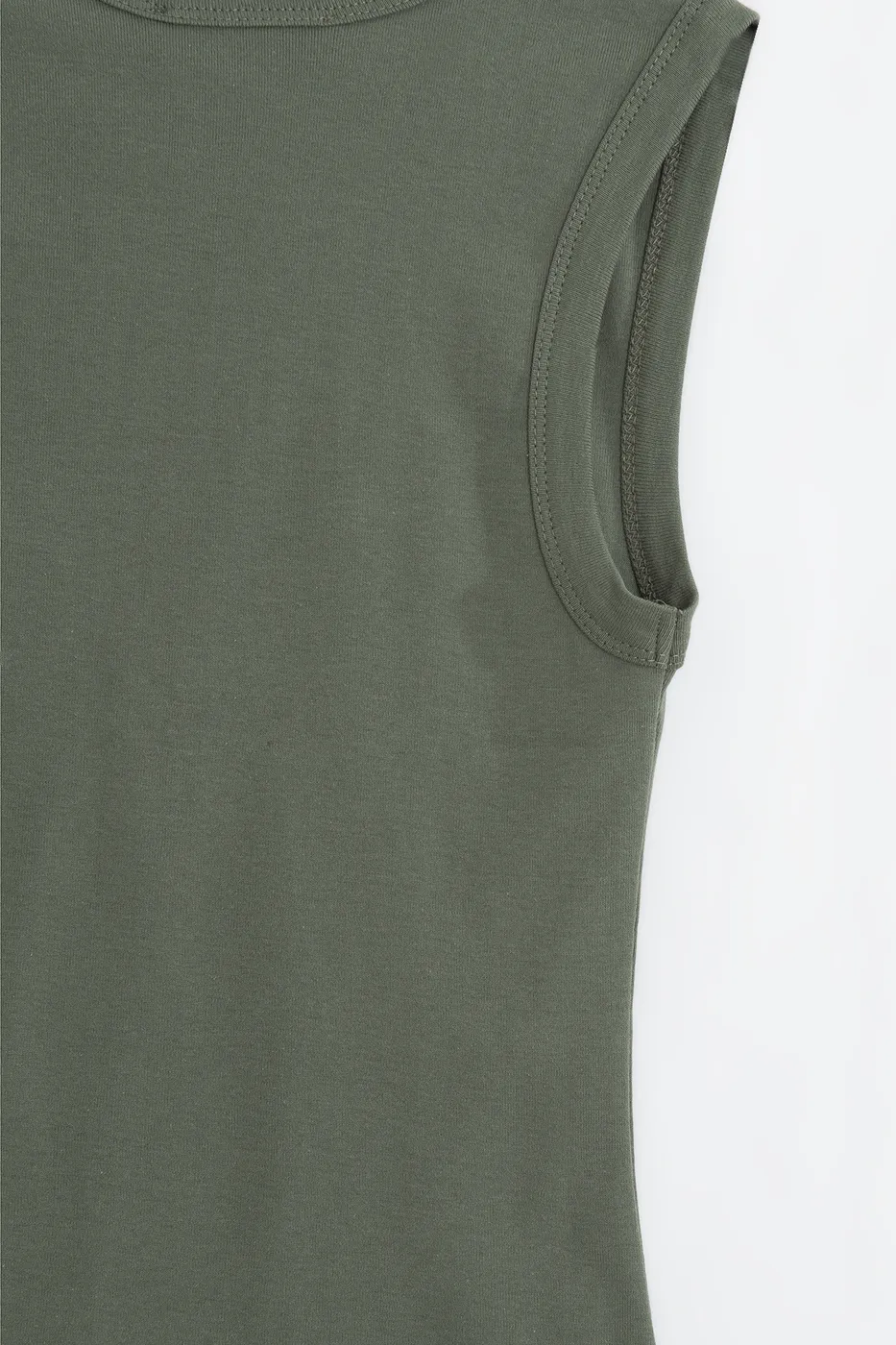 Bayan Haki Slim V Yaka Slim Top