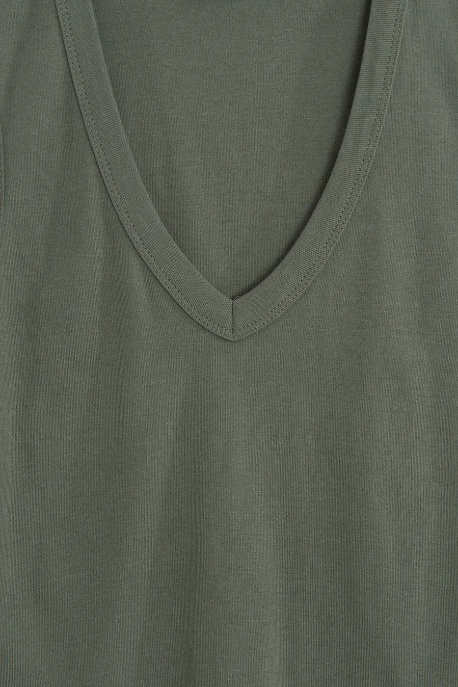 Bayan Haki Slim V Yaka Slim Top
