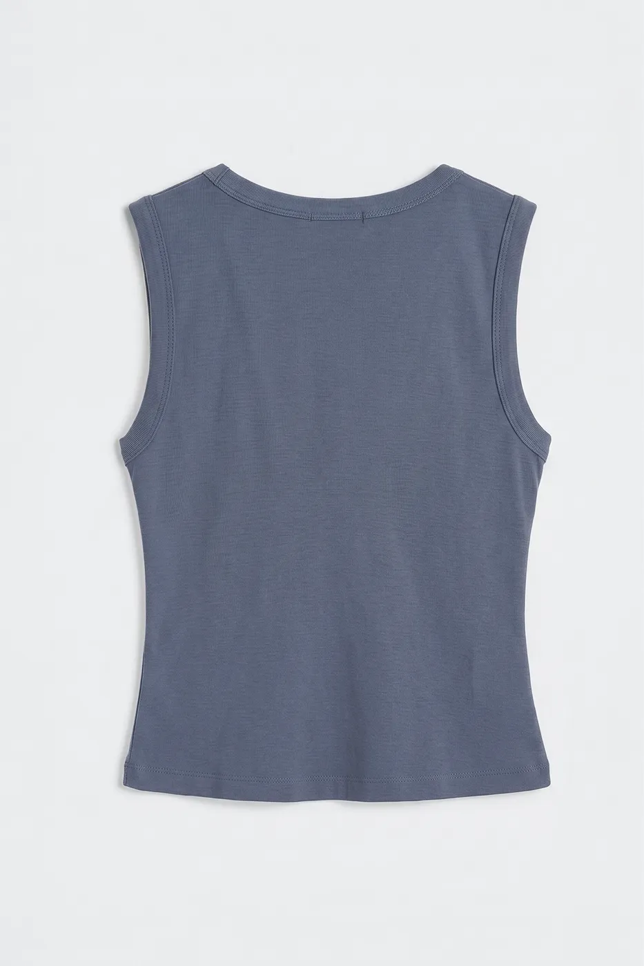 Bayan Mavi Slim V Yaka Slim Top