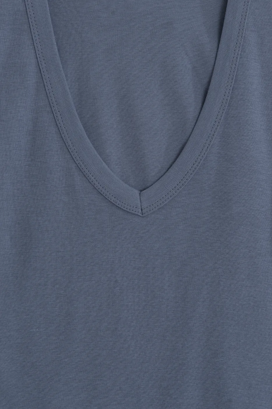Bayan Mavi Slim V Yaka Slim Top