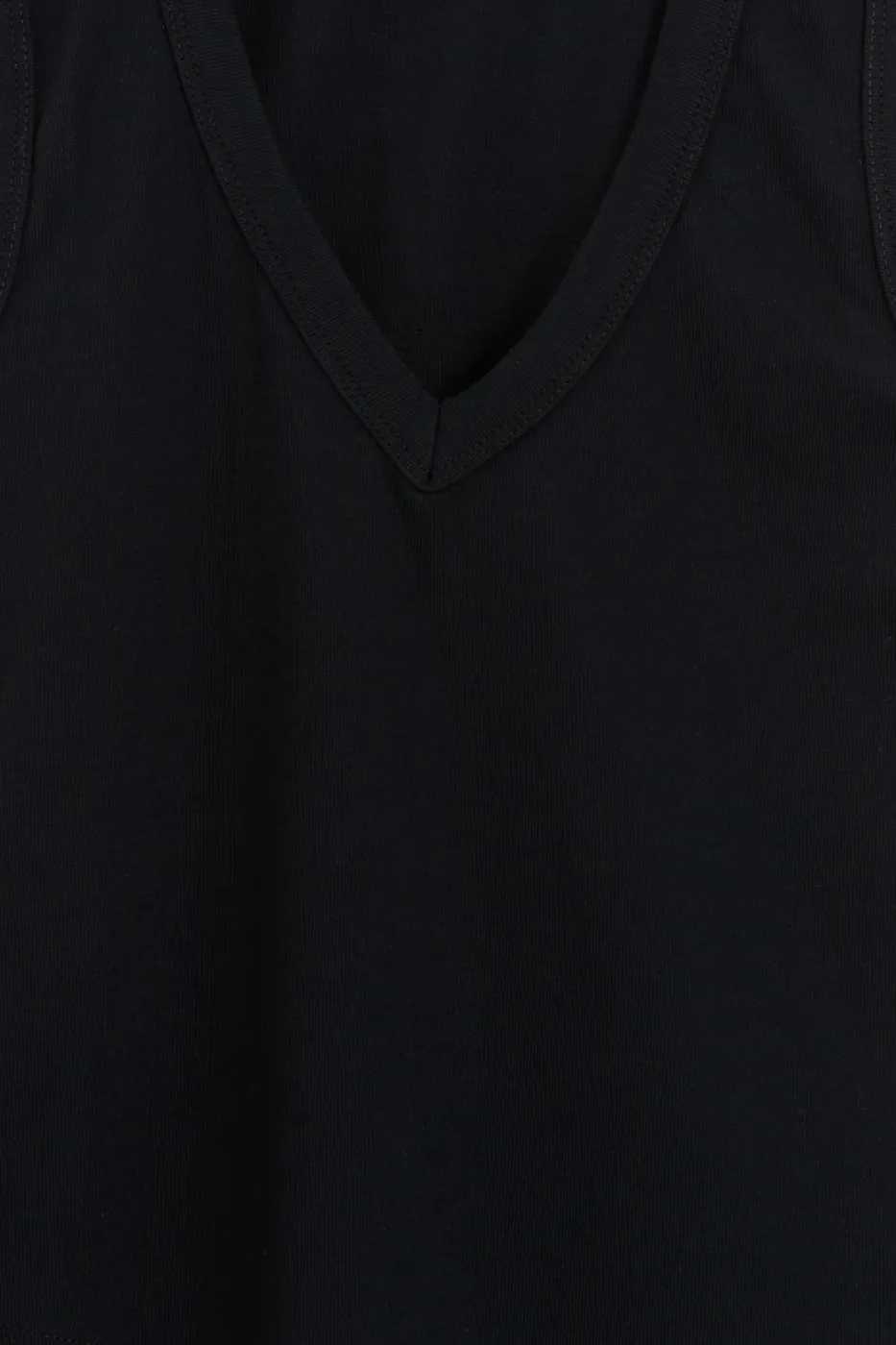Bayan Siyah Slim V Yaka Slim Top
